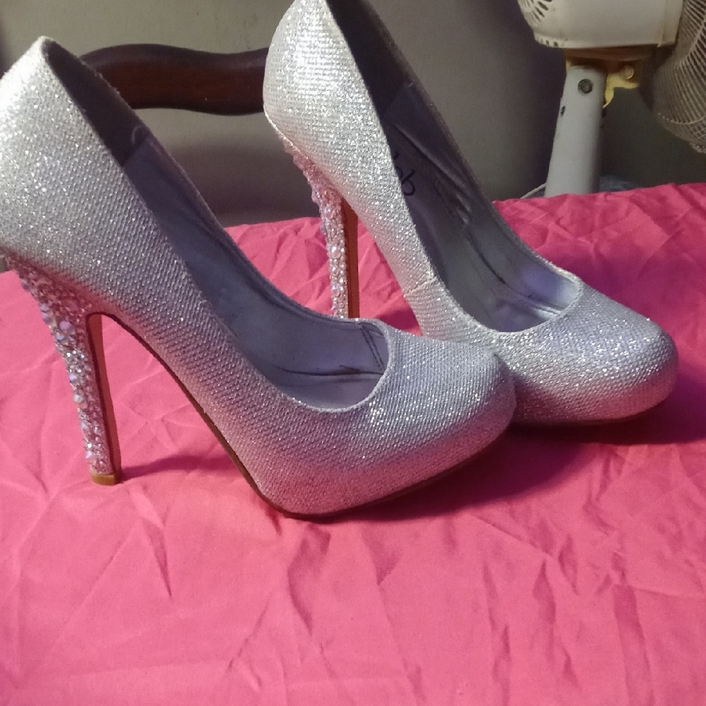 Elegant Silver High Heels